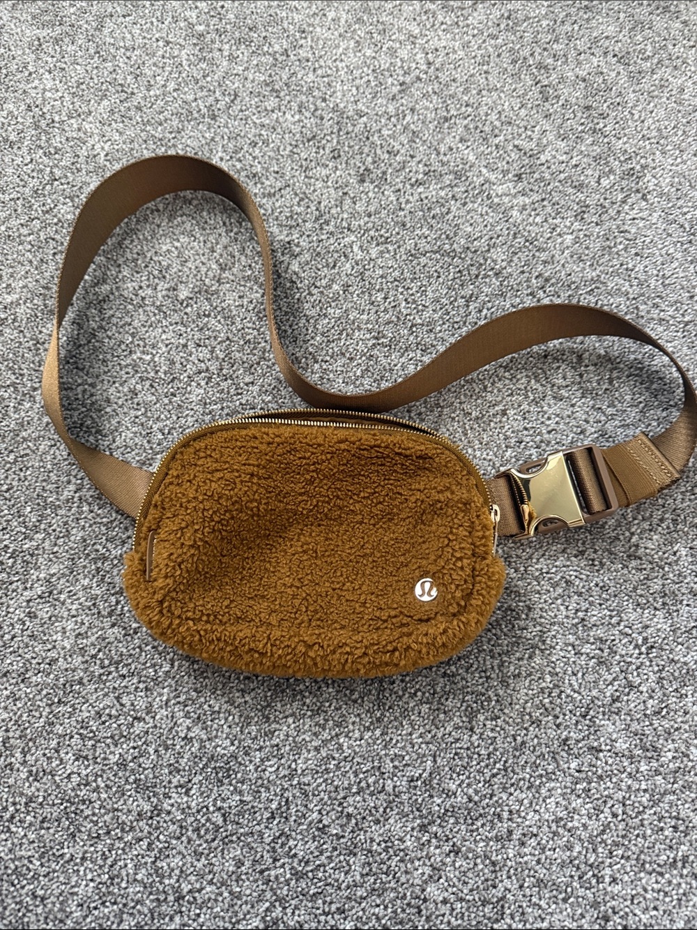 lululemon athletica Brown Sherpa Crossbody Belt Bag